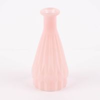 Flaschen Vase klein mit Musterprägung Glas matt 7x14.5cm verschiedene Pastell Farben