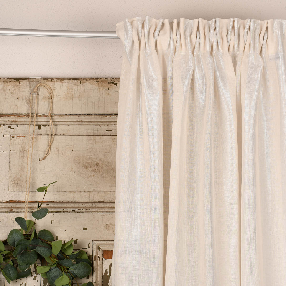 Rasch Textil Stores Shine Längsstreifen Leinenstruktur linen natur 30