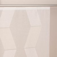 Schiebevorhang Schiebegardine Scherli ZickZack halbtransparent inkl. Technik wollweiß 245x60cm