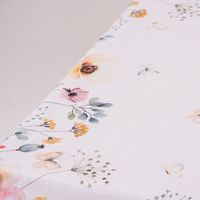 Clayre & Eef Tischdecke Blumen Schmetterlinge Aquarell weiß bunt 100x1