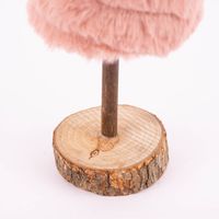 Weihnachtsbaum mit Holzsockel und goldfarbigem Stern natur rosa verschiedene Größen