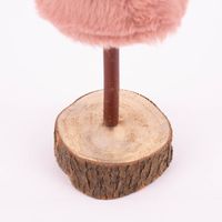 Weihnachtsbaum mit Holzsockel und goldfarbigem Stern natur rosa verschiedene Größen