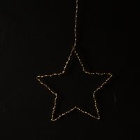 LED Stern Starshine mit Timerfunktion Metall silberfarbig warmweiß 38x38cm