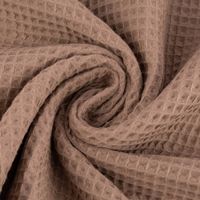 Bekleidungsstoff Waffelpique Waffelstoff Baumwolle uni dark taupe 1.45