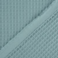 Bekleidungsstoff Waffelpique Waffelstoff Baumwolle uni arctic blue 1.4