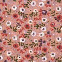 Baumwolljersey Jerseystoff small flowers Blümchen light terra 1.45m