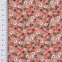 Baumwolljersey Jerseystoff small flowers Blümchen light terra 1.45m