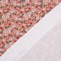 Baumwolljersey Jerseystoff small flowers Blümchen light terra 1.45m