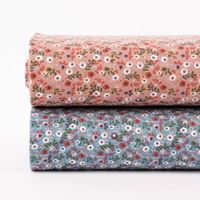 Baumwolljersey Jerseystoff small flowers Blümchen light terra 1.45m
