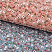 Baumwolljersey Jerseystoff small flowers Blümchen light terra 1.45m