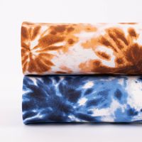 French Terry Sommersweat Meterware Tie Dye Batik weiß kupfer 1.45m