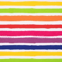 French Terry Sommersweat Meterware Rainbow Stripe Streifen Regenbogenf