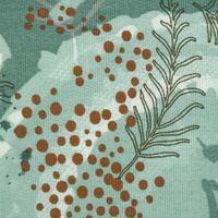 French Terry Sommersweat Meterware Leaves Blätter dusty mint 1.45m