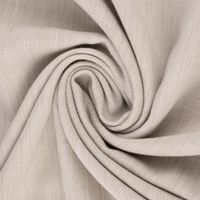 Gardinenstoff Leinenoptik Zabo mit Bleiband uni beige 300cm Breite