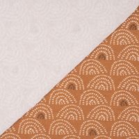 Baumwolljersey Jerseystoff Ponto Pünktchen Bögen Wellen ocker 1.45m