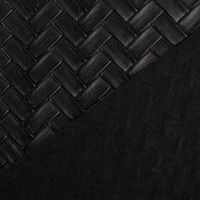 Kunstleder Lederimitat Flechtmuster grob schwarz 1.4m Breite