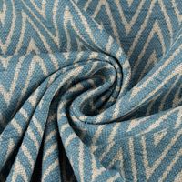 Polsterstoff Dekostoff Flachgewebe Mira Chevron blau beige 1.40m