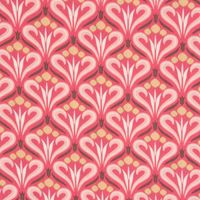Viskosestoff Meterware für Bekleidung Retro Ornamente rosa 1.40m