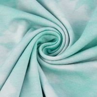Viskose Jerseystoff Batik Digitaldruck Tye Dye Blumen grün 1.40m