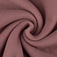 Baumwollfleece Fleecestoff aus Baumwolle gebürstet uni mauve 1.5m