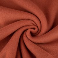 Baumwollfleece Fleecestoff aus Baumwolle gebürstet uni rosenholz 1.5m