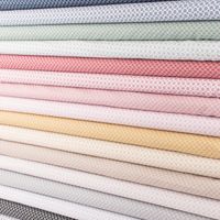 Baumwollstoff Popeline Minimals Blümchen Kreis-Ornamente weiß schwarz