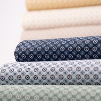 Baumwollstoff Popeline Minimals Blümchen Kreis-Ornamente weiß dunkelb