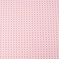 Baumwollstoff Popeline Minimals Blümchen Kreis-Ornamente weiß dark ro