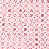 Baumwollstoff Popeline Minimals Blümchen Kreis-Ornamente weiß dark ro