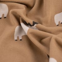 Baumwolljersey Jerseystoff Meterware Moose Elche camel 1.50m Breite