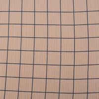 Double Gauze Musselinstoff Meterware Gitterkaro beige dunkelblau 1.30m