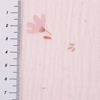 Double Gauze Musselinstoff Meterware Sevia Blümchen rosa 1.30m Breite