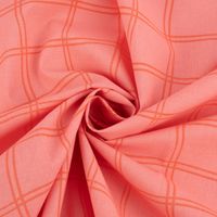 Baumwollstoff Webware Marceau Gitter Karos rosa 1.47m Breite