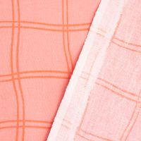 Baumwollstoff Webware Marceau Gitter Karos rosa 1.47m Breite