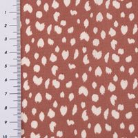 Baumwollstoff Webware Takang Tupfen braun ecru 1.47m Breite