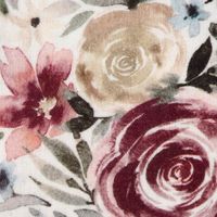 Double Gauze Musselinstoff Rosen Digitaldruck weiß rosenrot 1.35m