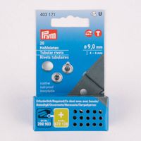 Prym Hohlnieten aus Messing silberfarbig Ø9.0mm für Stärke 4-6mm 20 Stück