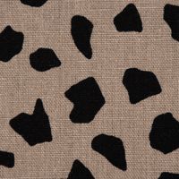 Leinenstoff mit Viskoseanteil Dots abstrakte Punkte taupe 1.35m Breite