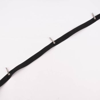 Gurtband mit Karabinerhaken schwarz silberfarbig Breite: 3cm