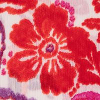 Chiffon Blumen Papagei pink rot lila 1.49m Breite