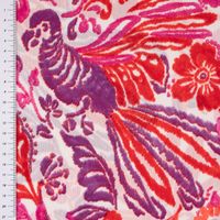 Chiffon Blumen Papagei pink rot lila 1.49m Breite