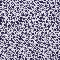 Seersucker Viskosestoff Bekleidungsstoff Blümchen blau weiß 1.28m