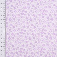 Seersucker Viskosestoff Bekleidungsstoff Blümchen rosa weiß 1.28m