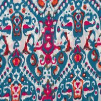 Chiffon Fantasie-Ornamente blau 1.49m Breite