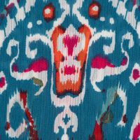 Chiffon Fantasie-Ornamente blau 1.49m Breite