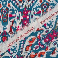 Chiffon Fantasie-Ornamente blau 1.49m Breite