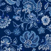 Chiffon Blumenranken blau 1.49m Breite