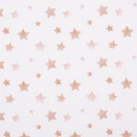 Baumwolljersey Jerseystoff Sternchen weiß beige 1.50m Breite