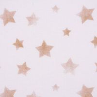 Baumwolljersey Jerseystoff Sternchen weiß beige 1.50m Breite