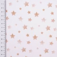 Baumwolljersey Jerseystoff Sternchen weiß beige 1.50m Breite